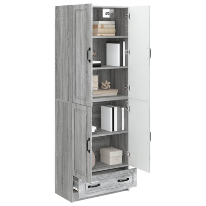 Cabinet Set 2 pcs Grey Sonoma Engineered Wood