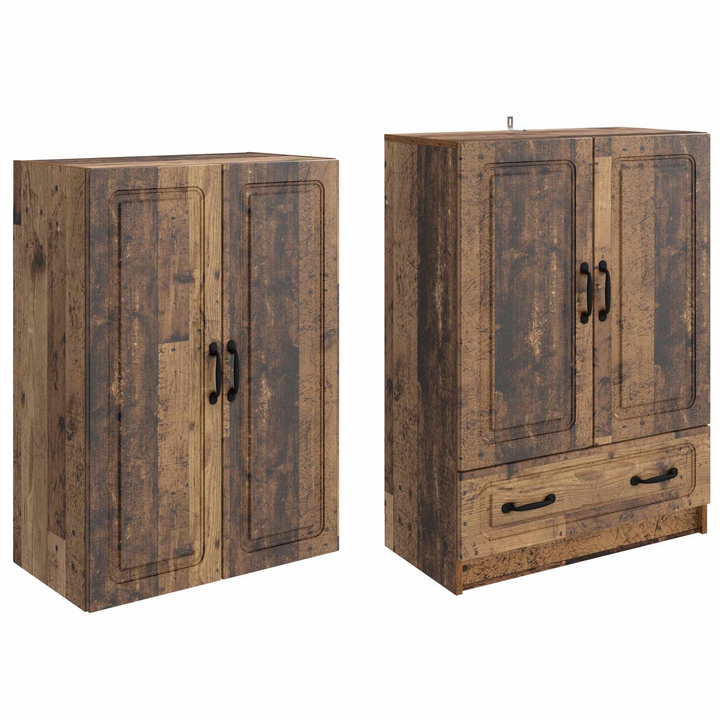 Cabinet Set 2 pcs Old Wood Engineered Wood