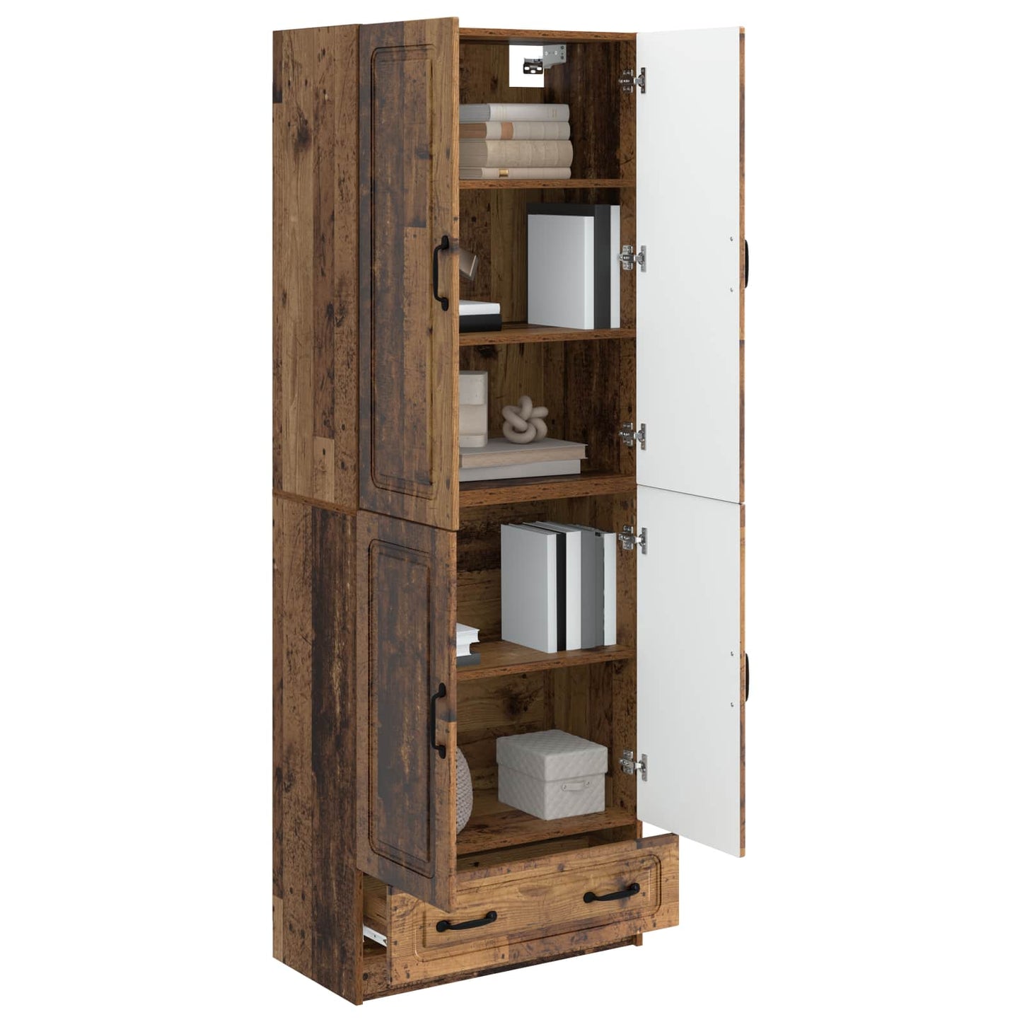 Cabinet Set 2 pcs Old Wood Engineered Wood