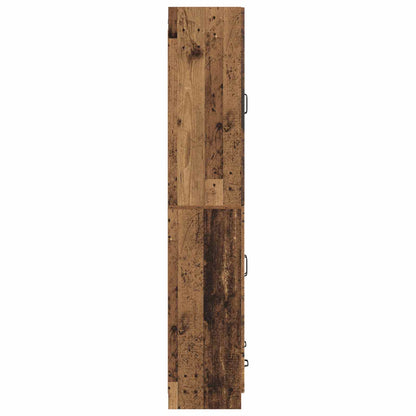 Cabinet Set 2 pcs Old Wood Engineered Wood