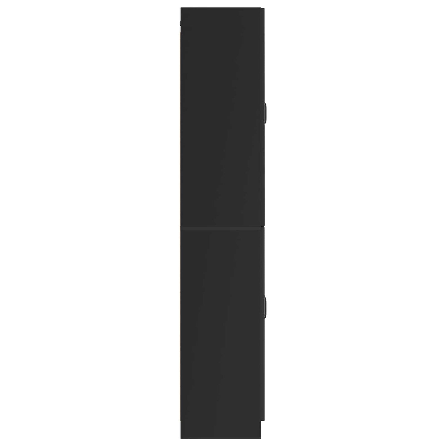 Cabinet Set 2 pcs Black Engineered Wood