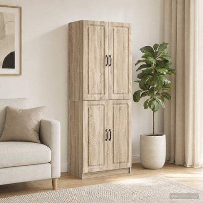 Cabinet Set 2 pcs Sonoma Oak Engineered Wood