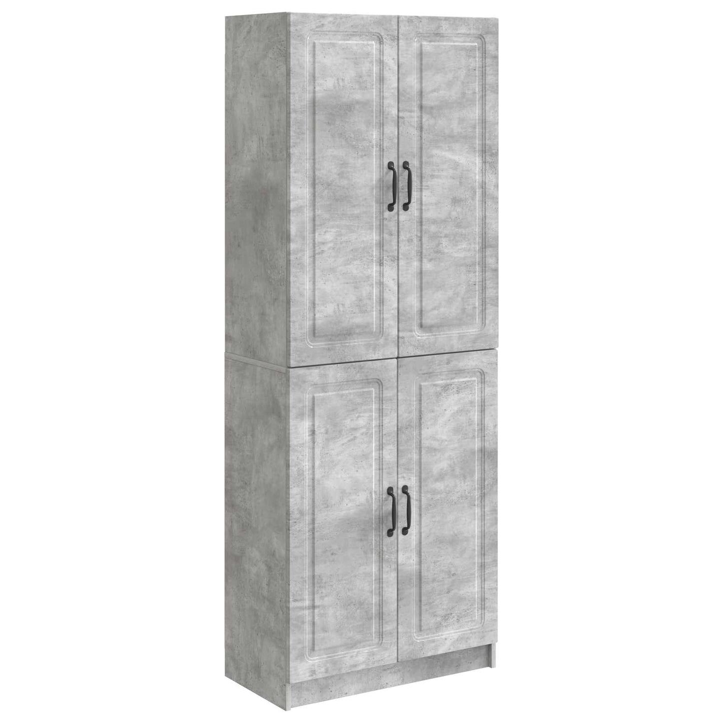 Cabinet Set 2 pcs Concrete Grey Engineered Wood