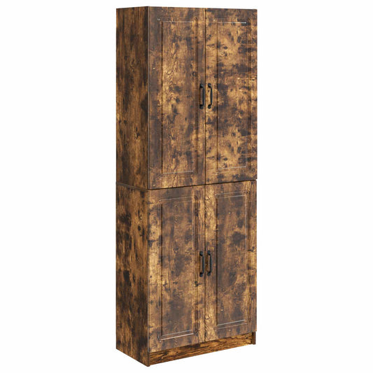 Cabinet Set 2 pcs Smoked Oak Engineered Wood
