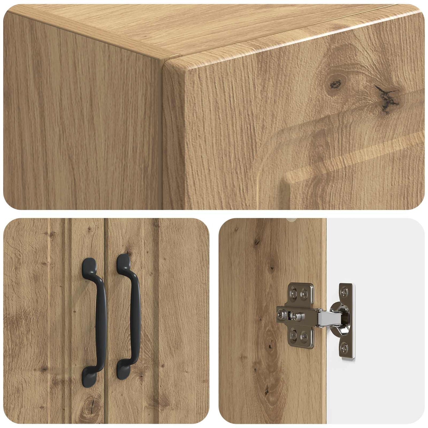 Cabinet Set 2 pcs Engineered Wood