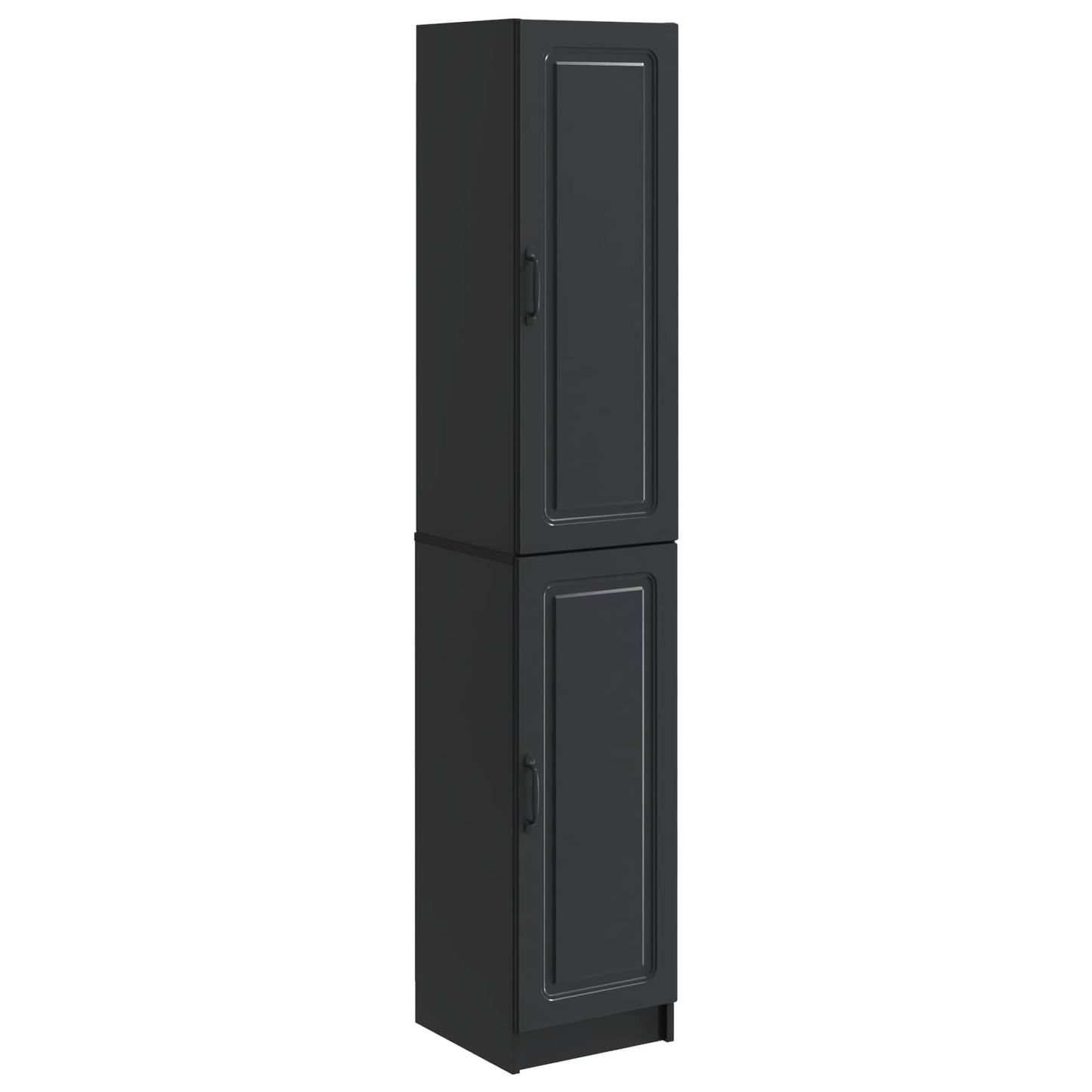 Cabinet Set 2 pcs Black Engineered Wood