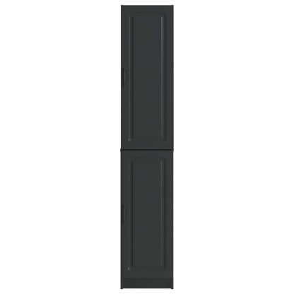 Cabinet Set 2 pcs Black Engineered Wood