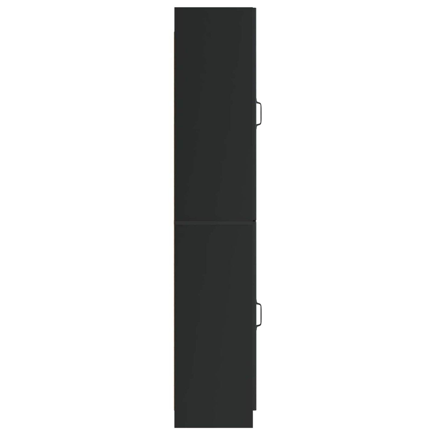 Cabinet Set 2 pcs Black Engineered Wood