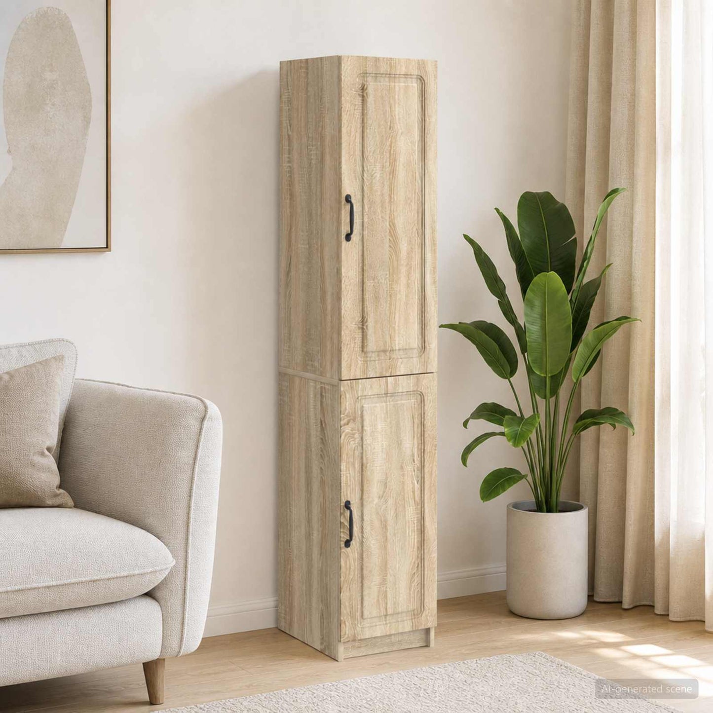 Cabinet Set 2 pcs Sonoma Oak Engineered Wood