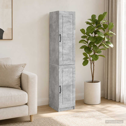 Cabinet Set 2 pcs Concrete Grey Engineered Wood