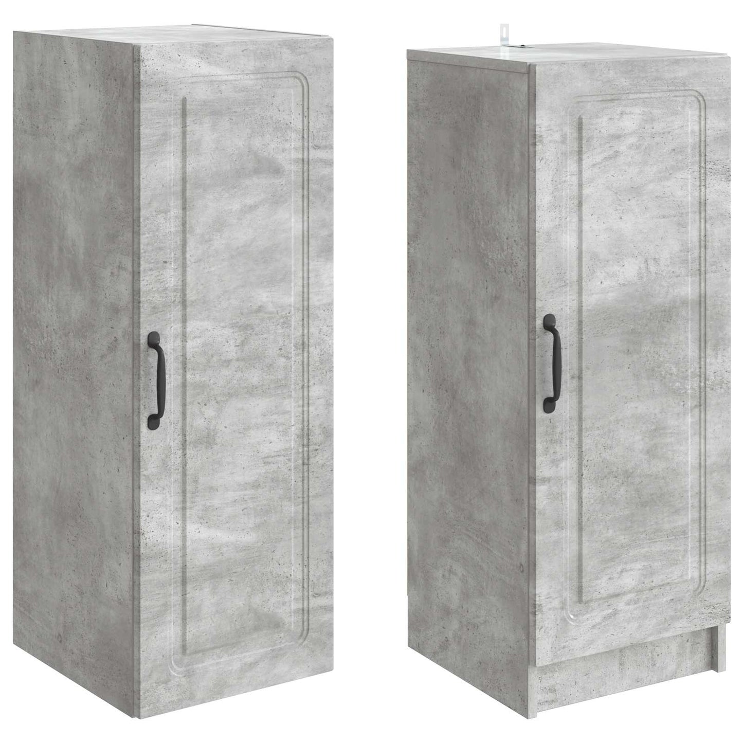 Cabinet Set 2 pcs Concrete Grey Engineered Wood