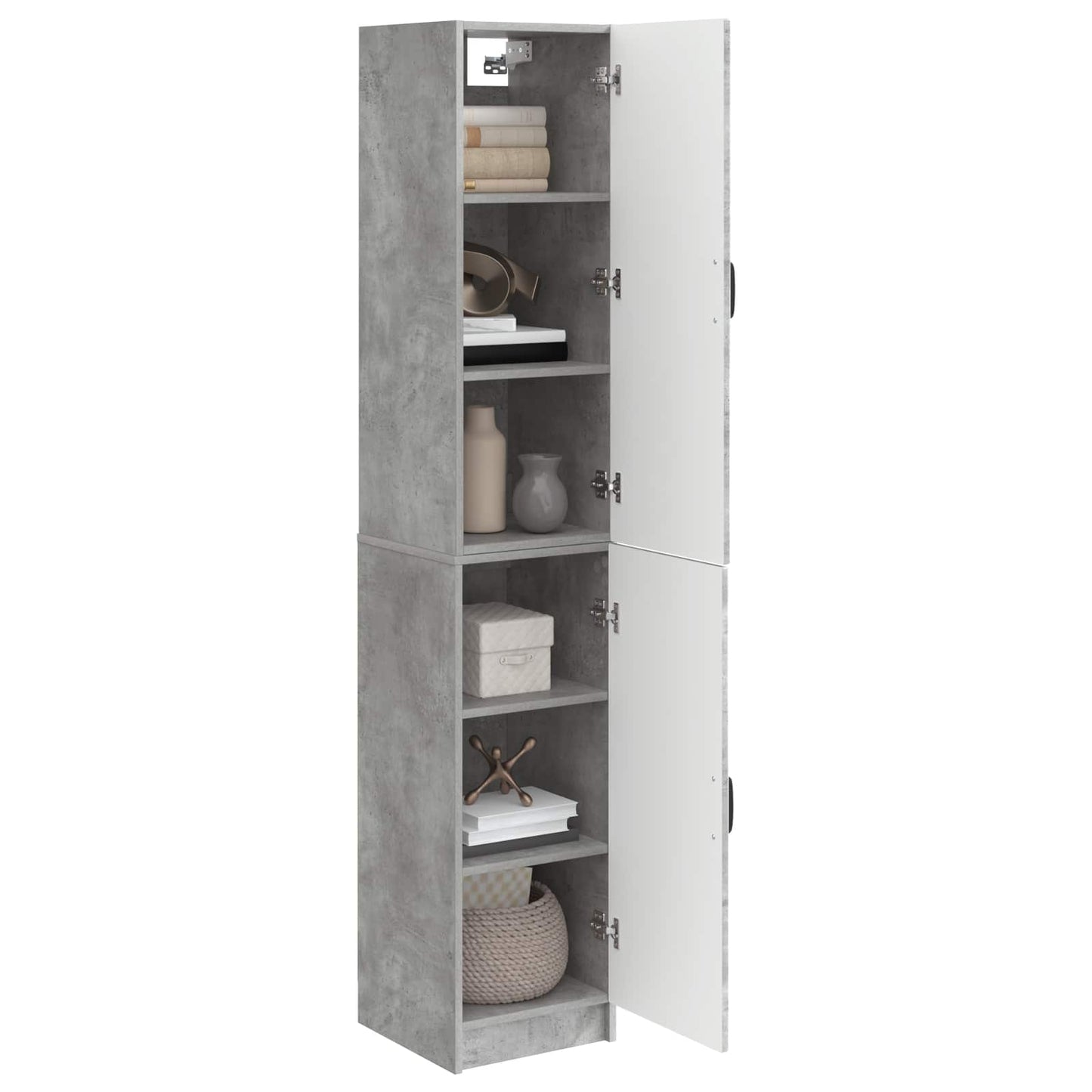 Cabinet Set 2 pcs Concrete Grey Engineered Wood