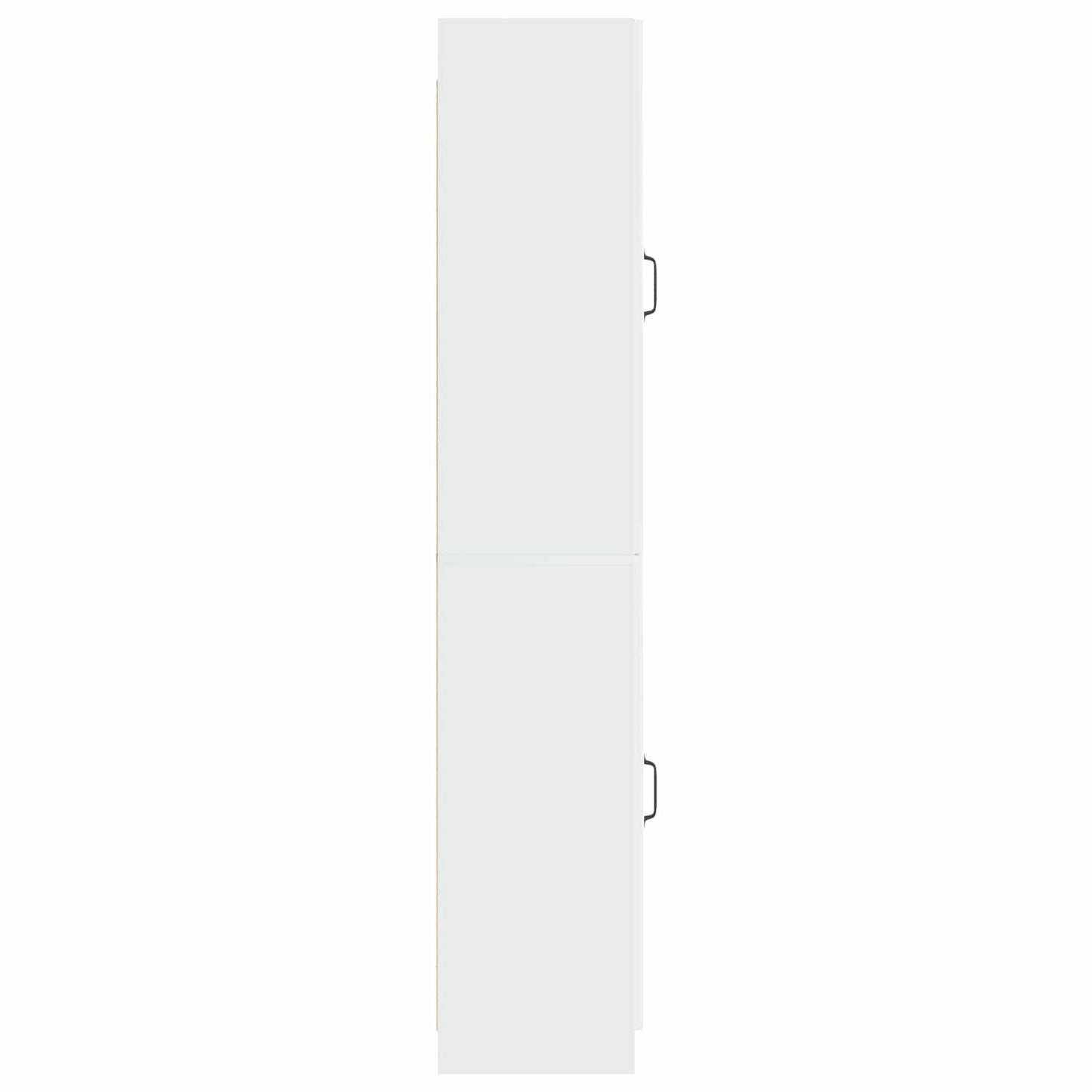 Cabinet Set 2 pcs High Gloss White Engineered Wood