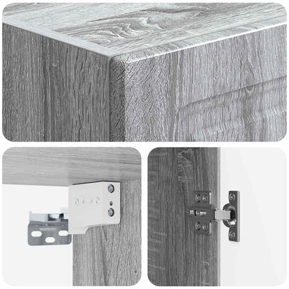 Cabinet Set 2 pcs Grey Sonoma Engineered Wood