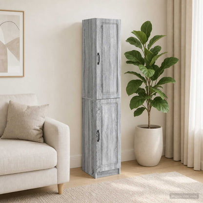 Cabinet Set 2 pcs Grey Sonoma Engineered Wood