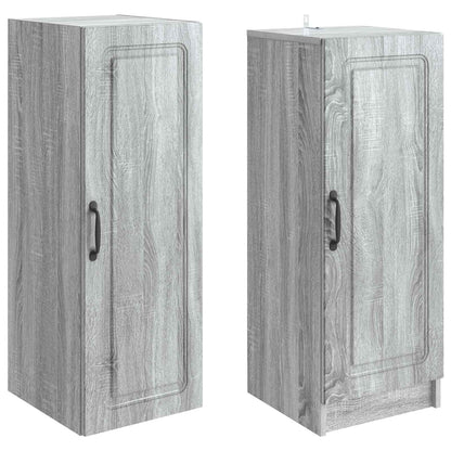 Cabinet Set 2 pcs Grey Sonoma Engineered Wood