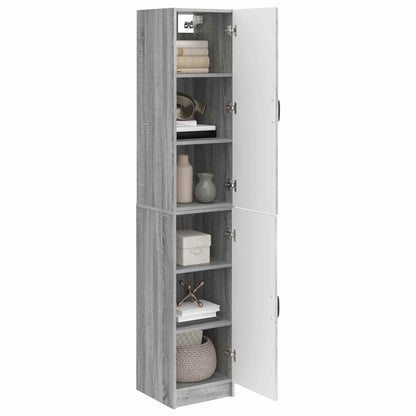 Cabinet Set 2 pcs Grey Sonoma Engineered Wood
