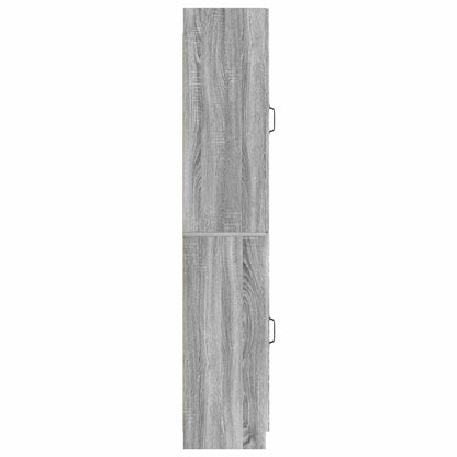 Cabinet Set 2 pcs Grey Sonoma Engineered Wood