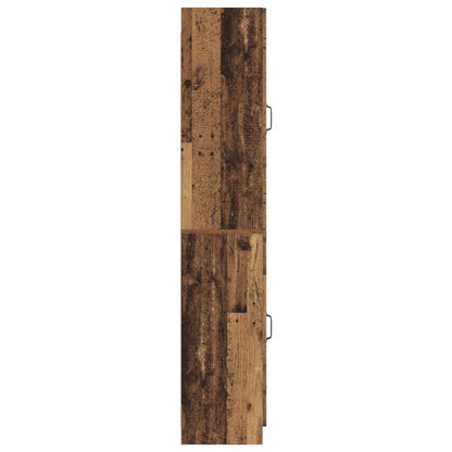 Cabinet Set 2 pcs Old Wood Engineered Wood