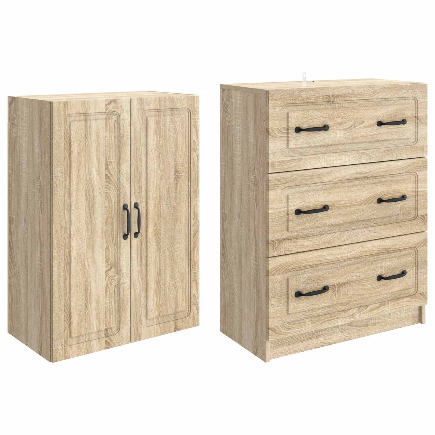 Cabinet Set 2 pcs Sonoma Oak 66 x 34.5 x 87 cm Engineered Wood