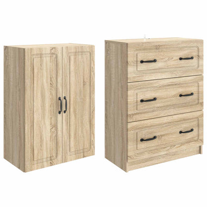 Cabinet Set 2 pcs Sonoma Oak 66 x 34.5 x 87 cm Engineered Wood