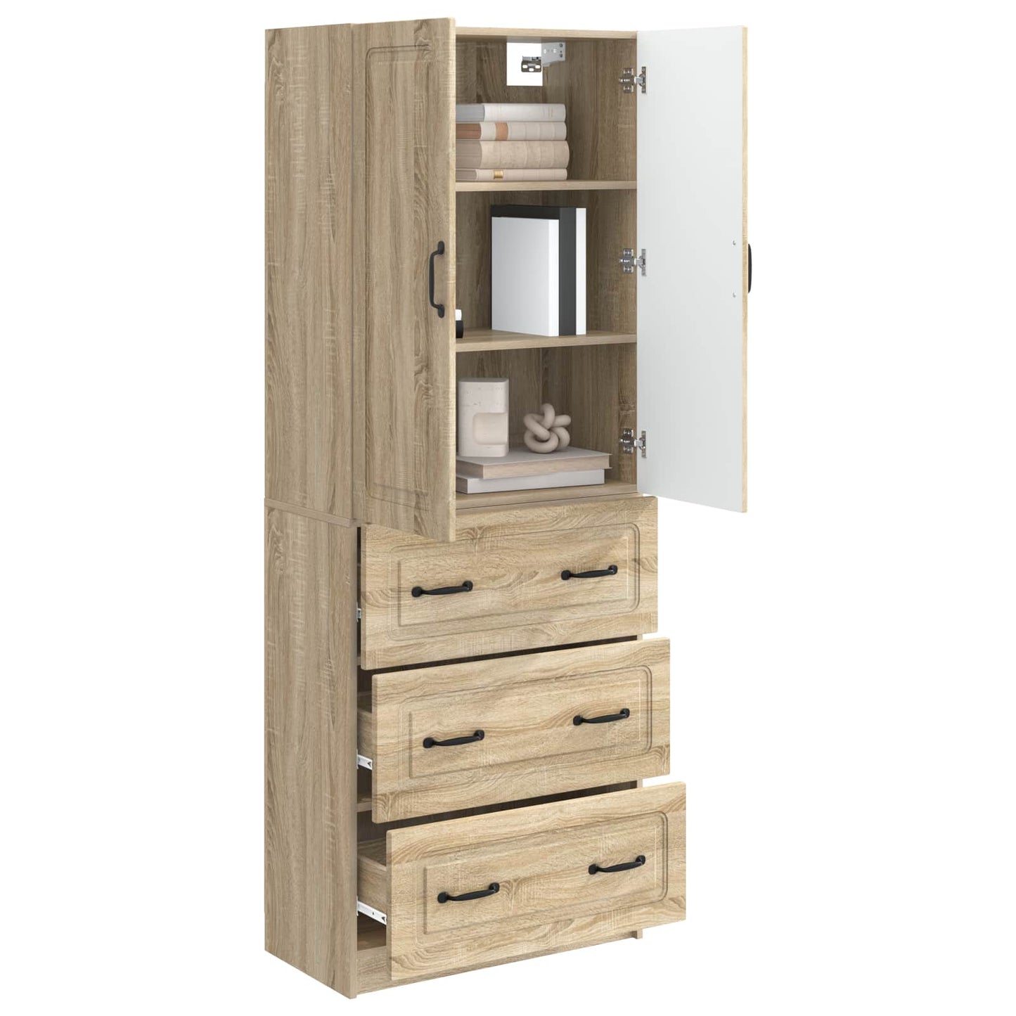 Cabinet Set 2 pcs Sonoma Oak 66 x 34.5 x 87 cm Engineered Wood