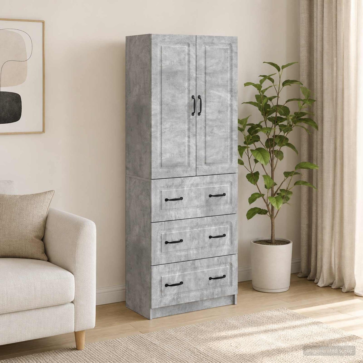 Cabinet Set 2 pcs 66 x 34.5 x 87 cm Engineered Wood