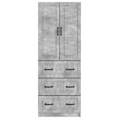 Cabinet Set 2 pcs Concrete Grey 66 x 34.5 x 87 cm