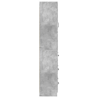 Cabinet Set 2 pcs Concrete Grey 66 x 34.5 x 87 cm
