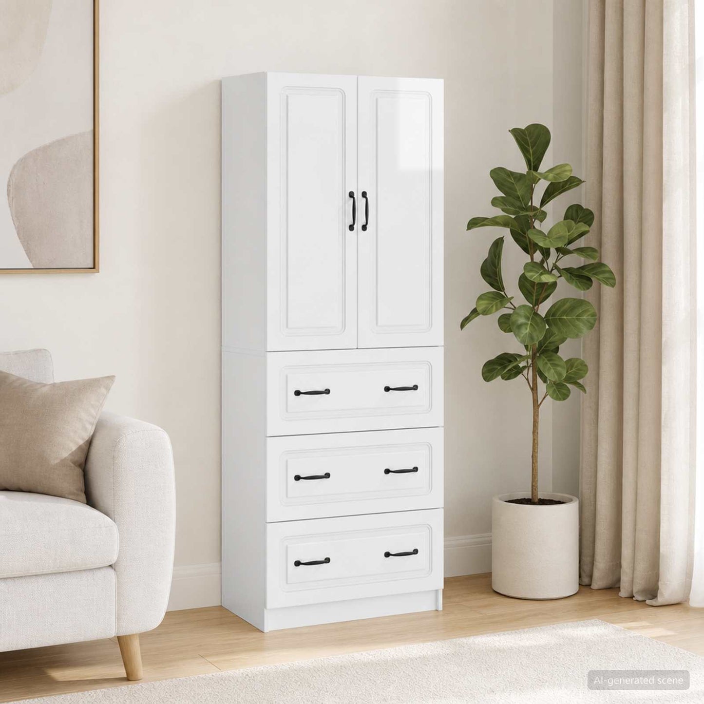 Cabinet Set 2 pcs 66 x 34.5 x 87 cm Engineered Wood