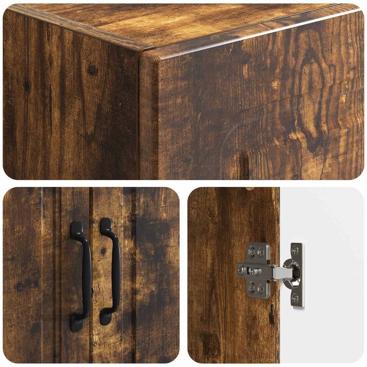 Cabinet Set 2 pcs 66 x 34.5 x 87 cm Engineered Wood Smoked Oak