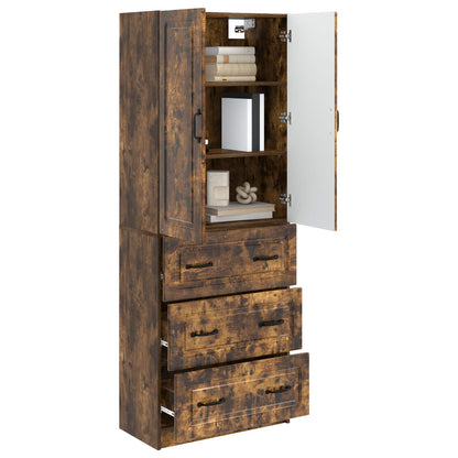 Cabinet Set 2 pcs Smoked Oak 66 x 34.5 x 87 cm Engineered Wood