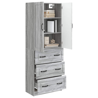 Cabinet Set 2 pcs Grey Sonoma 66 x 34.5 x 87 cm Engineered Wood