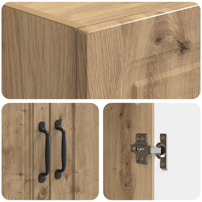 Cabinet Set 2 pcs 66 x 34.5 x 87 cm Engineered Wood Artisan Oak