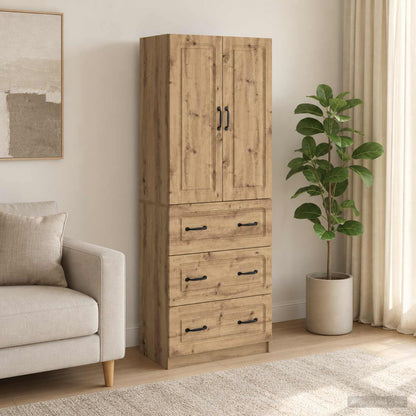 Cabinet Set 2 pcs 66 x 34.5 x 87 cm Engineered Wood Artisan Oak