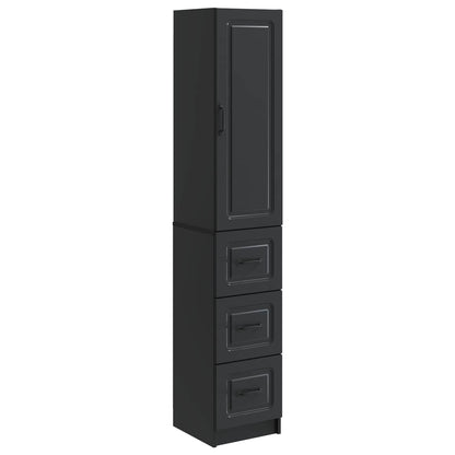 Cabinet Set 2 pcs Black 33 x 34.5 x 87 cm Engineered Wood