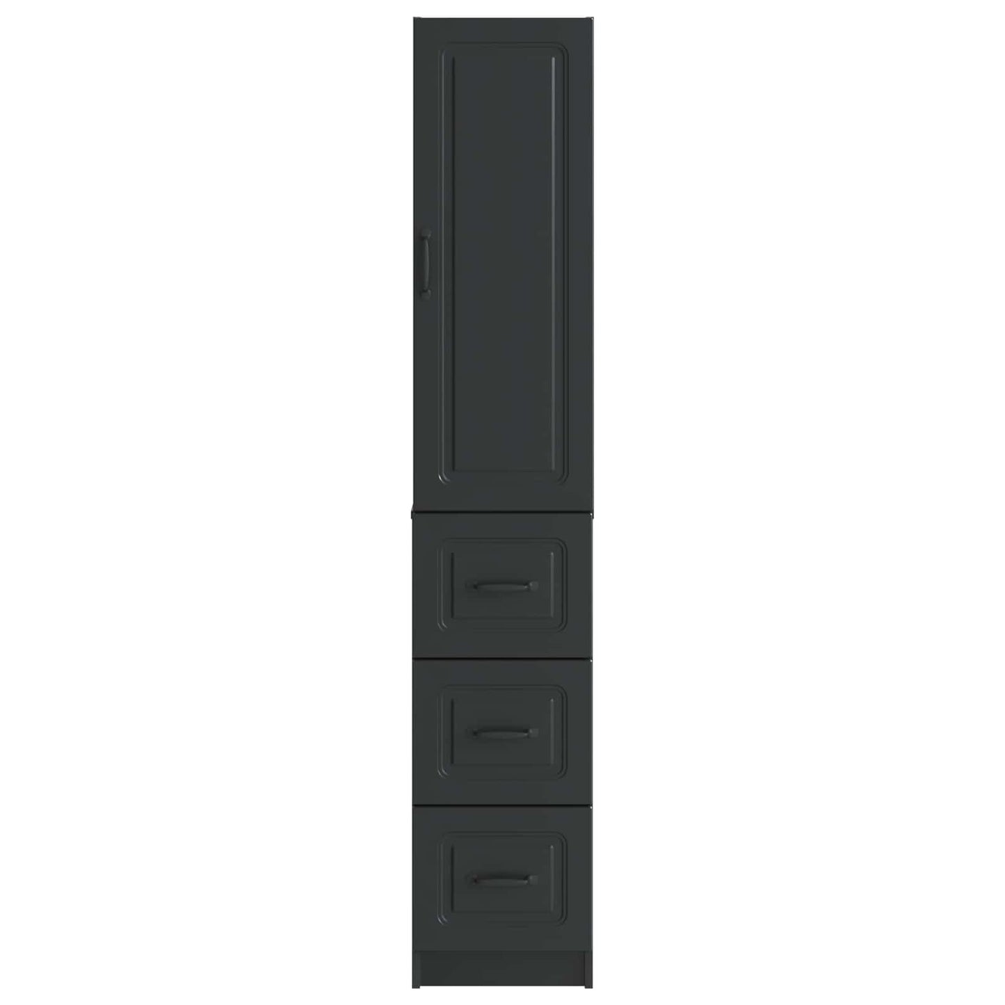 Cabinet Set 2 pcs Black 33 x 34.5 x 87 cm Engineered Wood