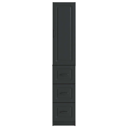 Cabinet Set 2 pcs Black 33 x 34.5 x 87 cm Engineered Wood
