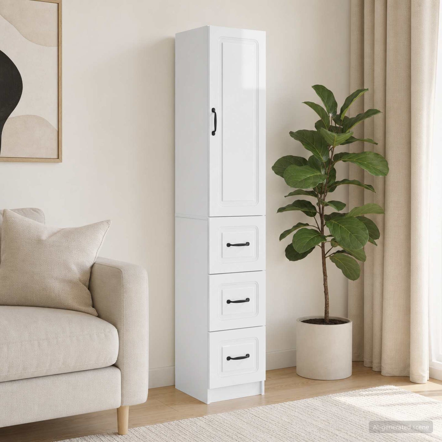Cabinet Set 2 pcs 33 x 34.5 x 87 cm Engineered Wood