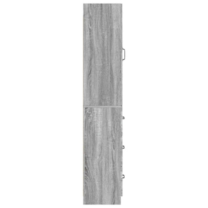 Cabinet Set 2 pcs Grey Sonoma 33 x 34.5 x 87 cm Engineered Wood