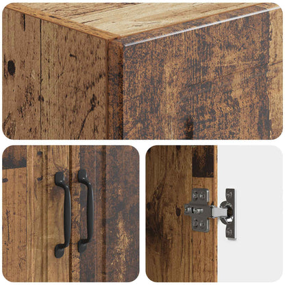 Cabinet Set 2 pcs 33 x 34.5 x 87 cm Engineered Wood Old Wood