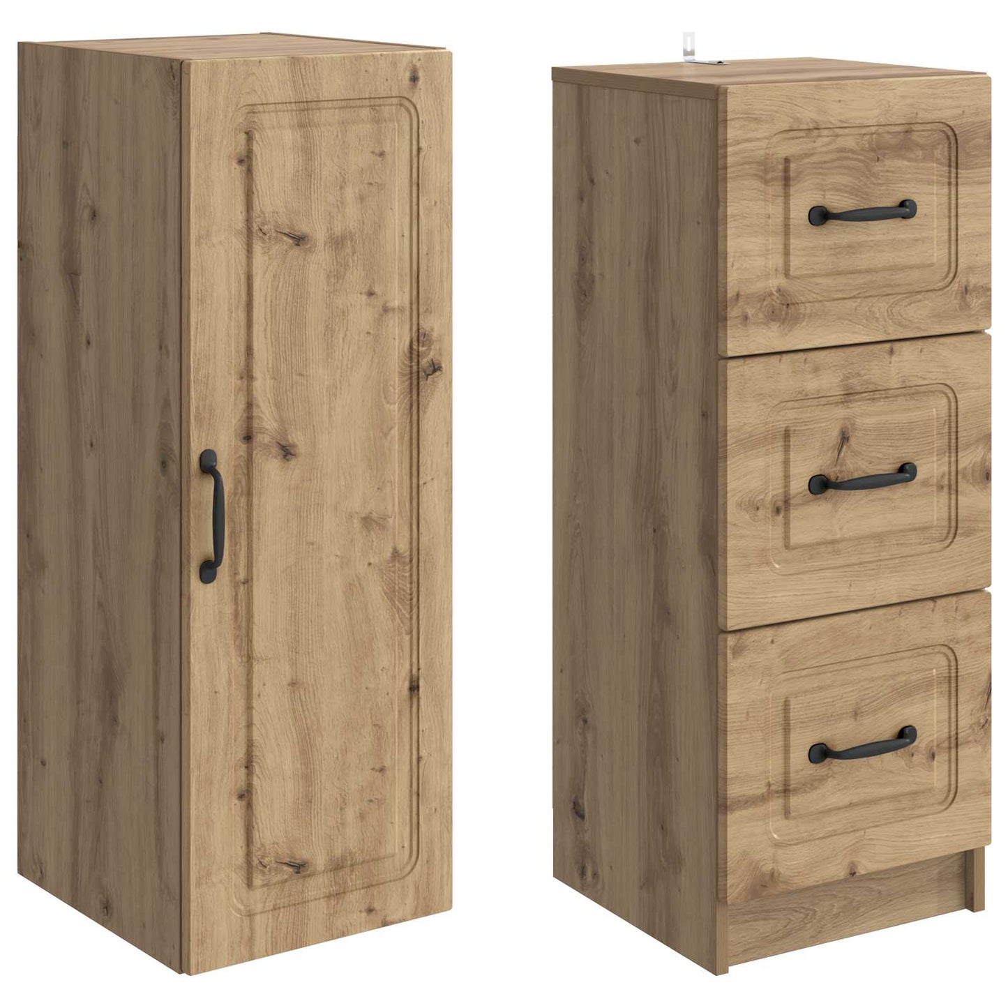 Cabinet Set 2 pcs Artisan Oak 33 x 34.5 x 87 cm Engineered Wood