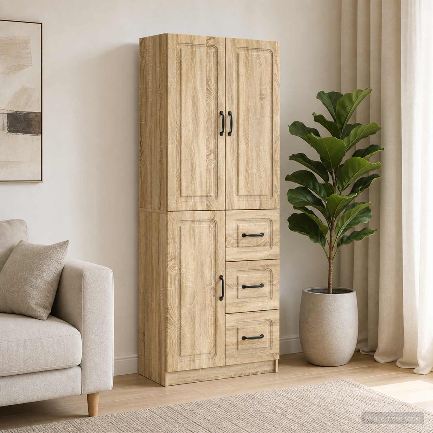 Cabinet Set 2 pcs Sonoma Oak Engineered Wood
