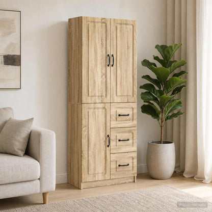 Cabinet Set 2 pcs Sonoma Oak Engineered Wood