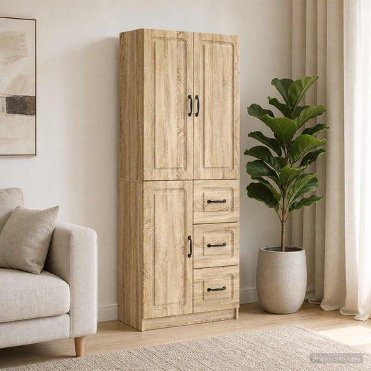 Cabinet Set 2 pcs Sonoma Oak Engineered Wood