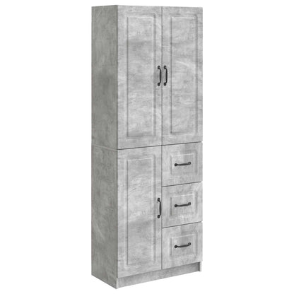 Cabinet Set 2 pcs Concrete Grey Engineered Wood