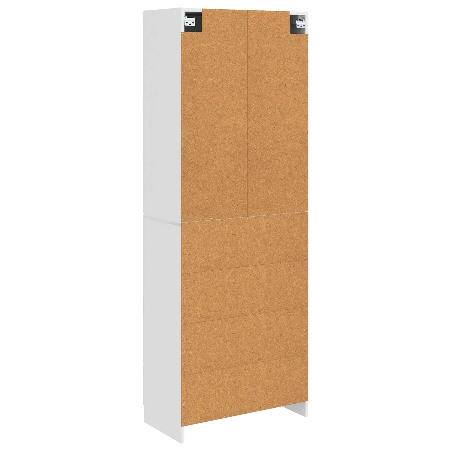 Cabinet Set 2 pcs High Gloss White Engineered Wood