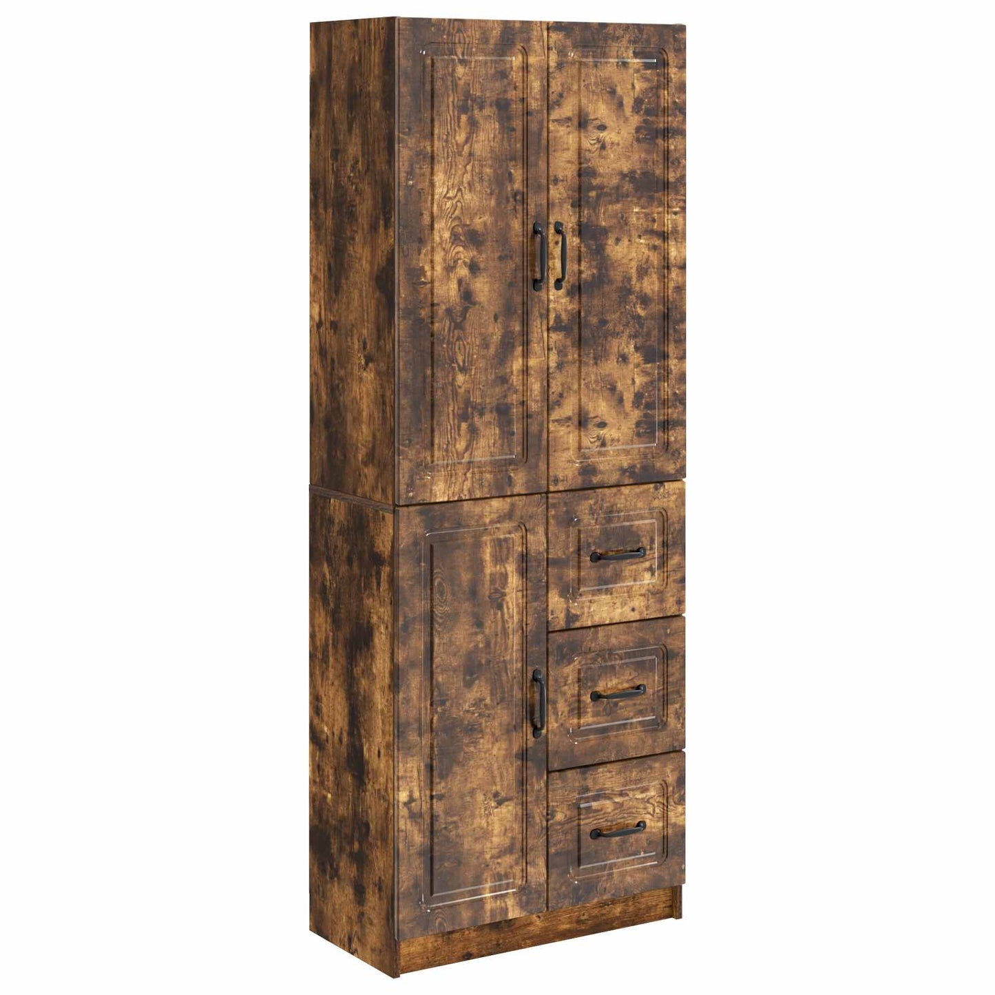 Cabinet Set 2 pcs Smoked Oak Engineered Wood