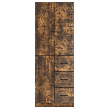 Cabinet Set 2 pcs Smoked Oak Engineered Wood