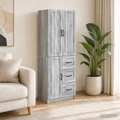 Cabinet Set 2 pcs Grey Sonoma Engineered Wood